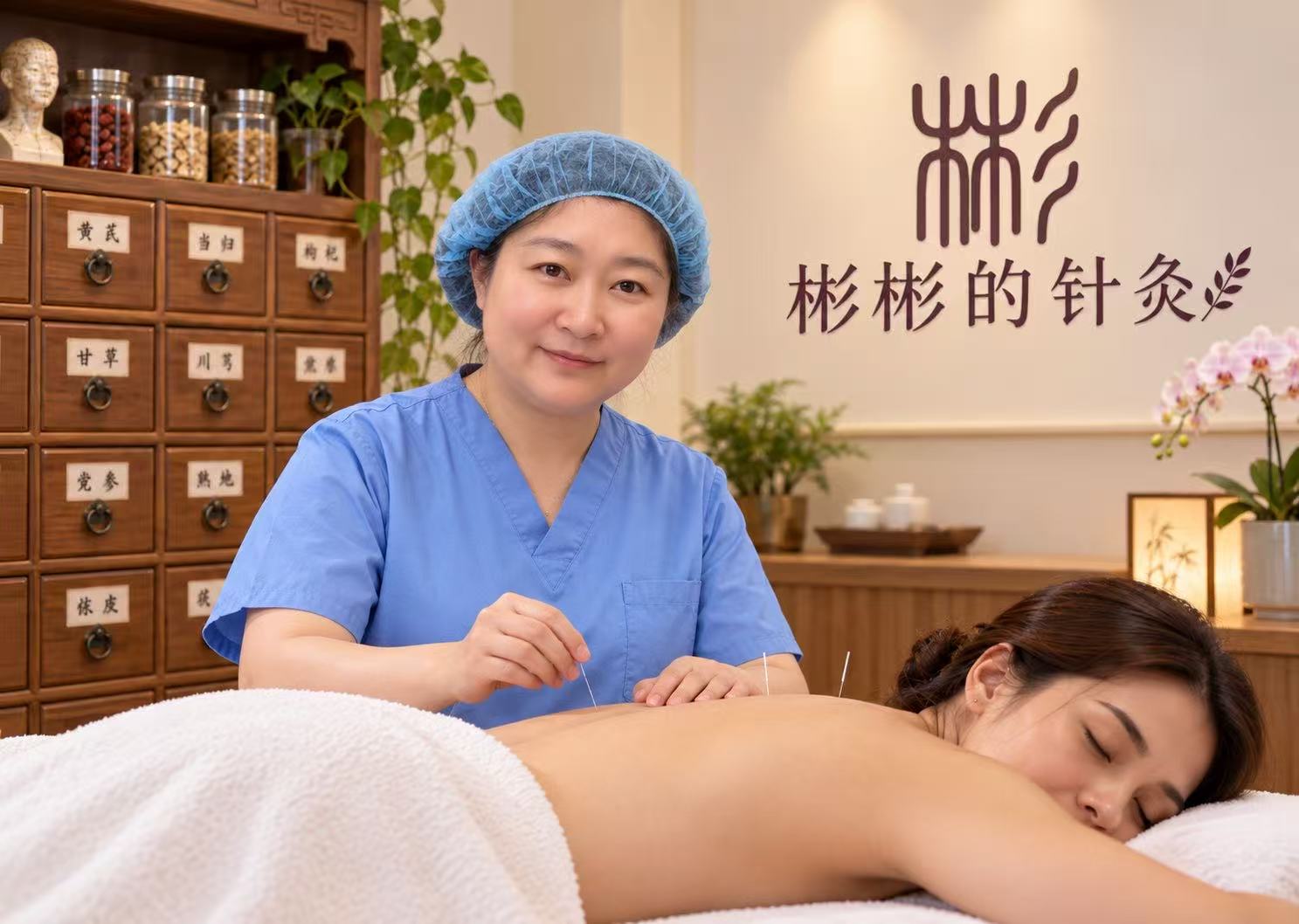 Acupuncture care · 针灸服务宣传图片